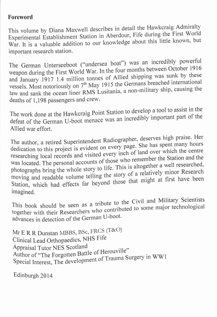 Listen Up, Aberdour, 1915 -1918, Foreword