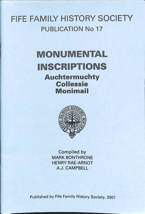 Publication No 17, Monumental Inscriptions, Contents