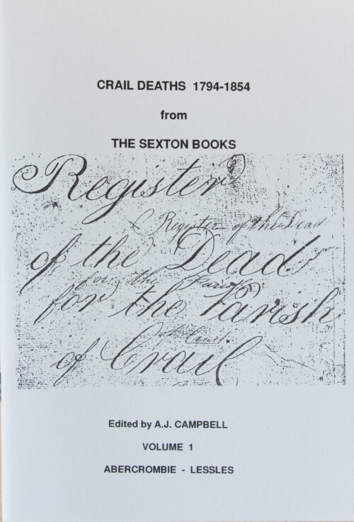 Crail Deaths 1794-1854 Vol 1 Abercrombie to Lessles