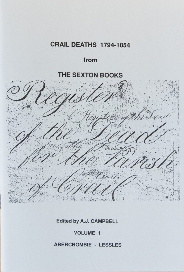 Crail Deaths 1794-1854 Vol 1 Abercrombie to Lessles